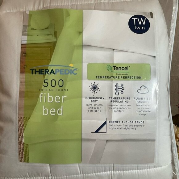 Therapedic Twin Fiberbed Tercel Lyocel Temperature Perfection Moisture Wicking - Picture 2 of 4